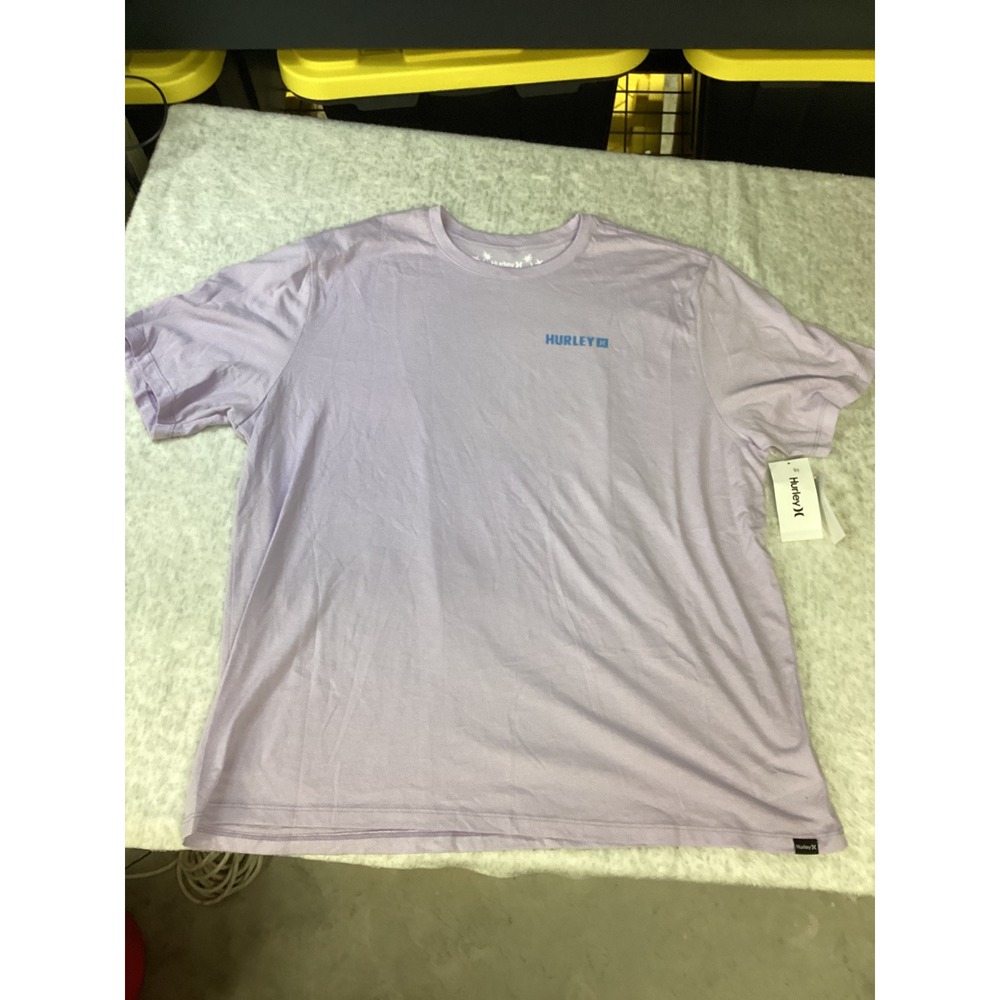 Hurley Mens XXL Everyday Tee Purple Circle Gradient Graphic T-Shirt MTS0039110